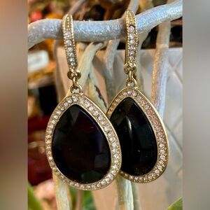 Black and Rhinestone earrings